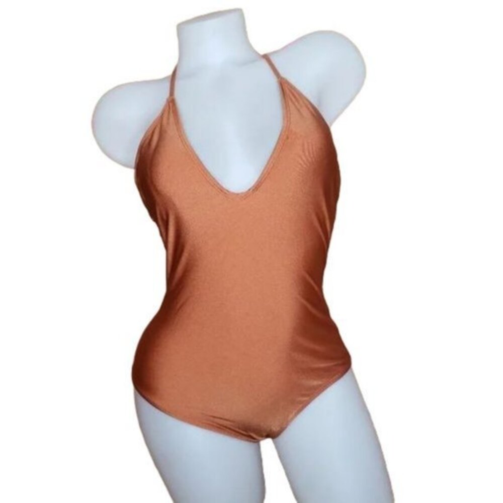 MOSMANN AUSTRALIA BRUNT ORANGE MAILLOT SWIMSUIT SIZE SMALL